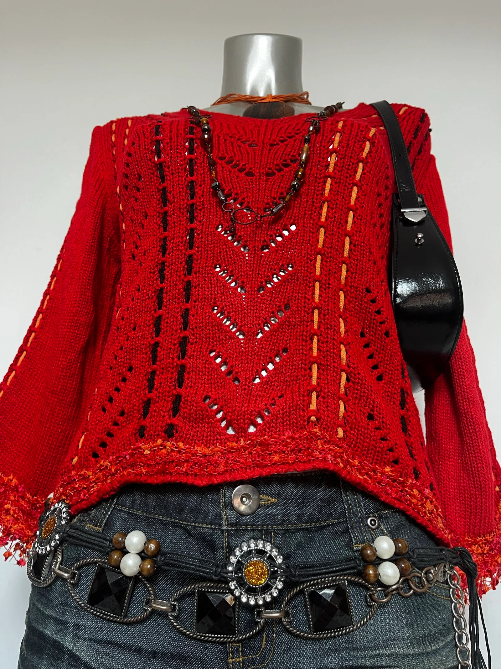 Suéter ajourado Y2K❤️2000s top vintage – photo 2